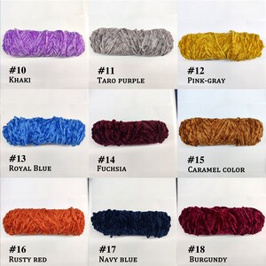 42 fils de velours Amigurumi Doll Animal, couleurs de fil de velours doux 95 g, dégradé de coton aqus et polyacrylique pour tricoter et crocheter image 4