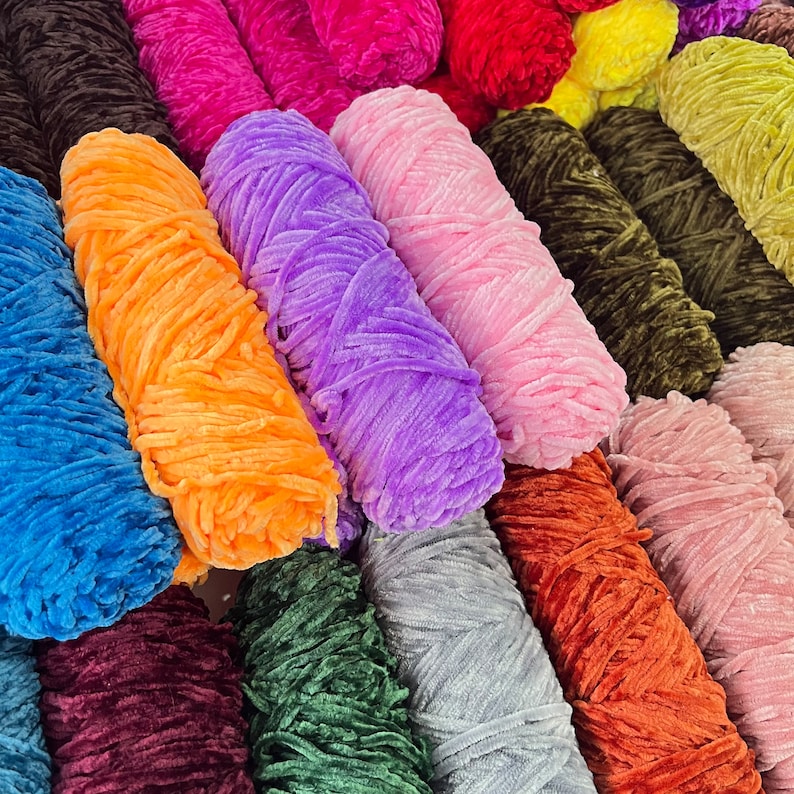 42 fils de velours Amigurumi Doll Animal, couleurs de fil de velours doux 95 g, dégradé de coton aqus et polyacrylique pour tricoter et crocheter image 1