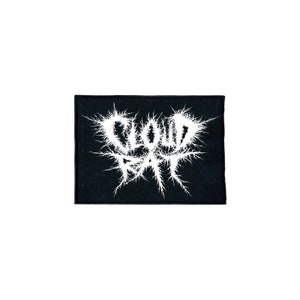 May include: Black and white embroidered patch with the text "CLOUD RAT" in a stylised font.