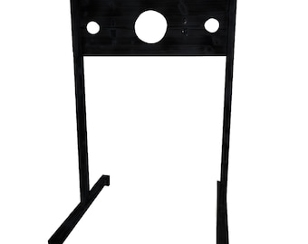 Medieval pillory with feet and decorations, lightweight construction, lockable
