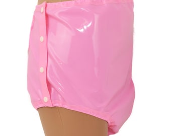 Latex shorts with snap fasteners on the side, handmade, 3XL (3314)