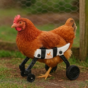Chicken Wheelchair, ausilio per la mobilità degli uccelli feriti - Hope On Wheels