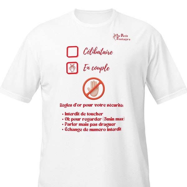 T-shirt "Festayre En Couple" - Chasse Gardée ! Féria | Unisexe | Rouge et Blanc | Humour