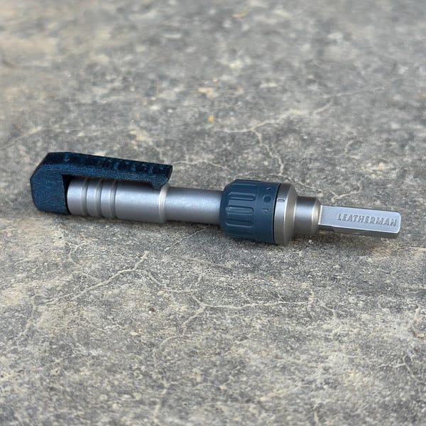 Pocket Clip for the Leatherman Ratchet Driver and Bit Driver Extender designed by BRNDL Custom Works | Leatherman Driver NOT INCLUDED