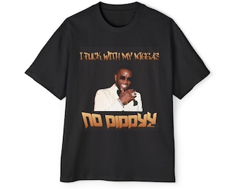 Oversized Tee, Diddy Hoodie, Fathers Day Shirt, Hiphop Rapper Gift, Sean Combs Tshirt, Celebrity Streetwear, Men's Tee