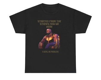 Unisex Heavy Cotton Tee, Drake Started From the Bottom Now We Are Here Shirt, Fun Top, Hip Hop Music Lover Gift, Rapper Fan Apparel, Graphic