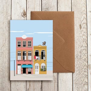 Cartão de felicitações de arte | Prédios do Rio de Janeiro | 7 x 5 | cartão ilustrado | Lapa | Arquitetura brasileira