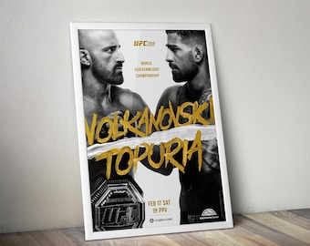 UFC 298 Poster Genuine Design Volkanovski vs Topuria