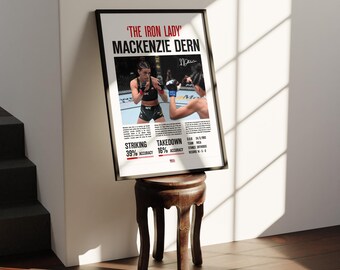 Custom UFC Poster Mackenzie Dern MMA Statistics Signed | Ultra High Quality Poster