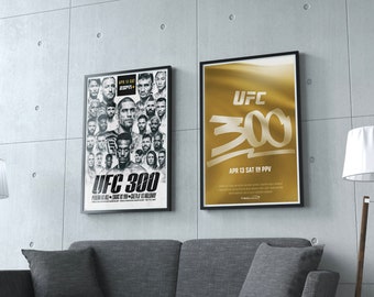 Poster UFC 300 Design combattente autentico o non autentico
