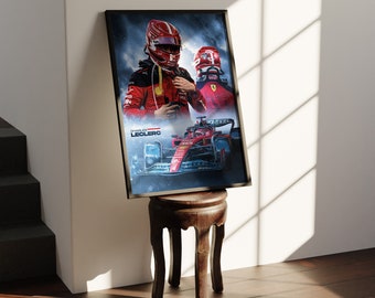 Charles Leclerc  |  Formula 1 Poster  |  Ferrari  |  Ultra High Quality Print