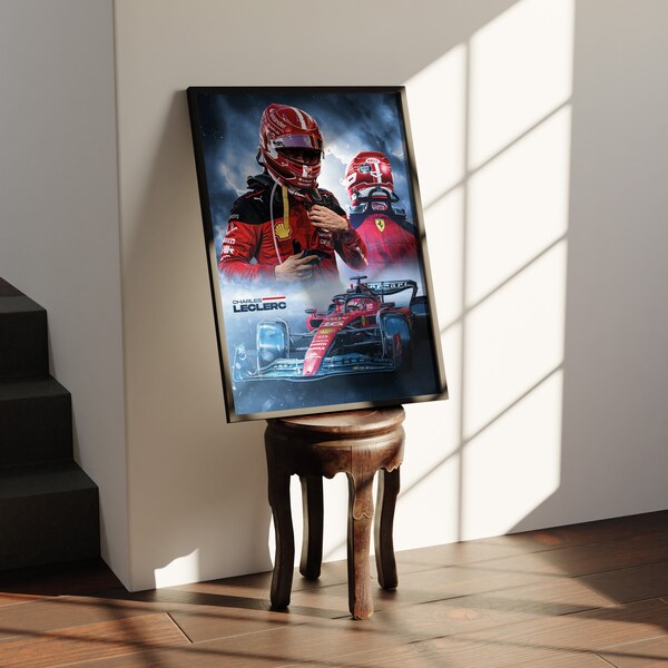 Charles Leclerc  |  Formula 1 Poster  |  Ferrari  |  Ultra High Quality Print