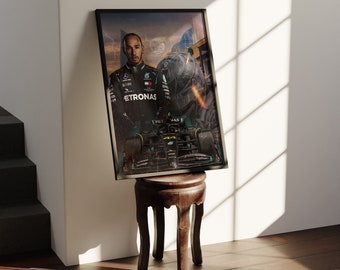 Lewis Hamilton  |  Formula 1 Poster  |  Mercedes  |  Ultra High Quality Print