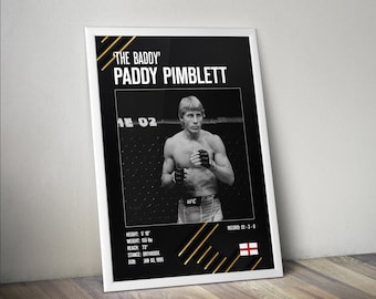 UFC Poster Dark Range MMA Fighter Statistics | UFC Fighter Posters | Limited Edition Print