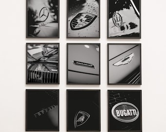 Luxury Car Brands | Various Options | Ultra High Quality Poster Print Wall Art | Ferrari | Lamborghini | Bentley | Rolls Royce | Mercedes