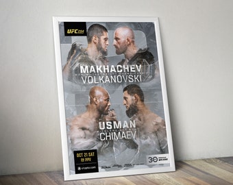 UFC 294 Poster Genuine Design Makhachev vs Volkanovski