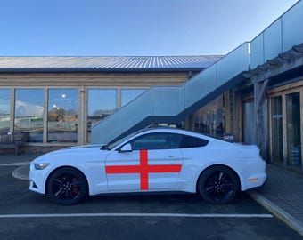 England | Britain | St Georges Flag | Car Vinyl Stickers x2