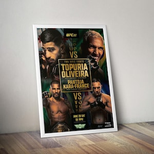 UFC 317 Poster Genuine Design | Topuria Vs Oliveira | Pantoja Vs Kara-France