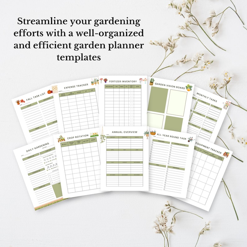 Garden Planner Printable PDF 2024 Gardening Checklist Plant Care