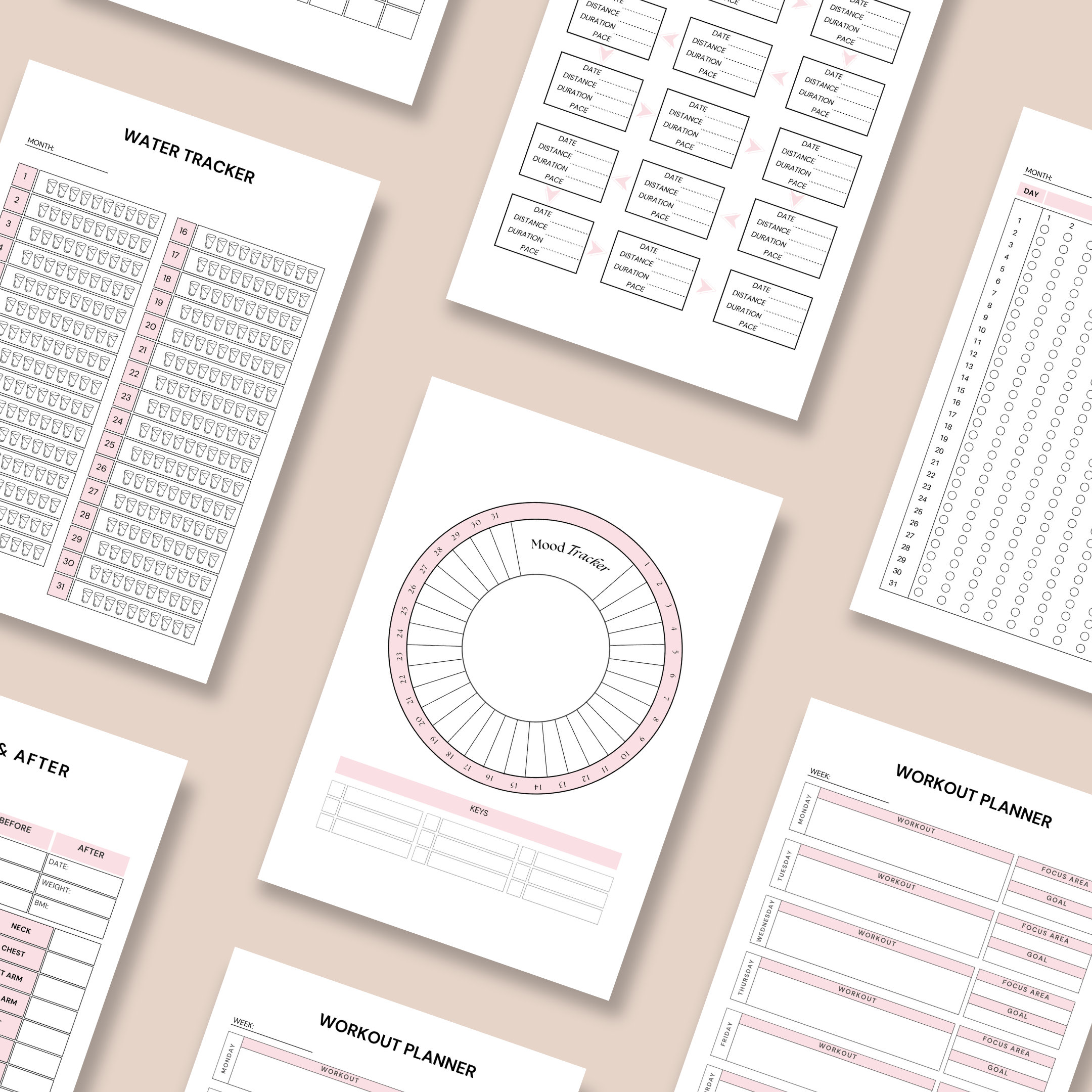 Weight Loss Planner Printable Weekly Workout Plan Health and Wellness ...