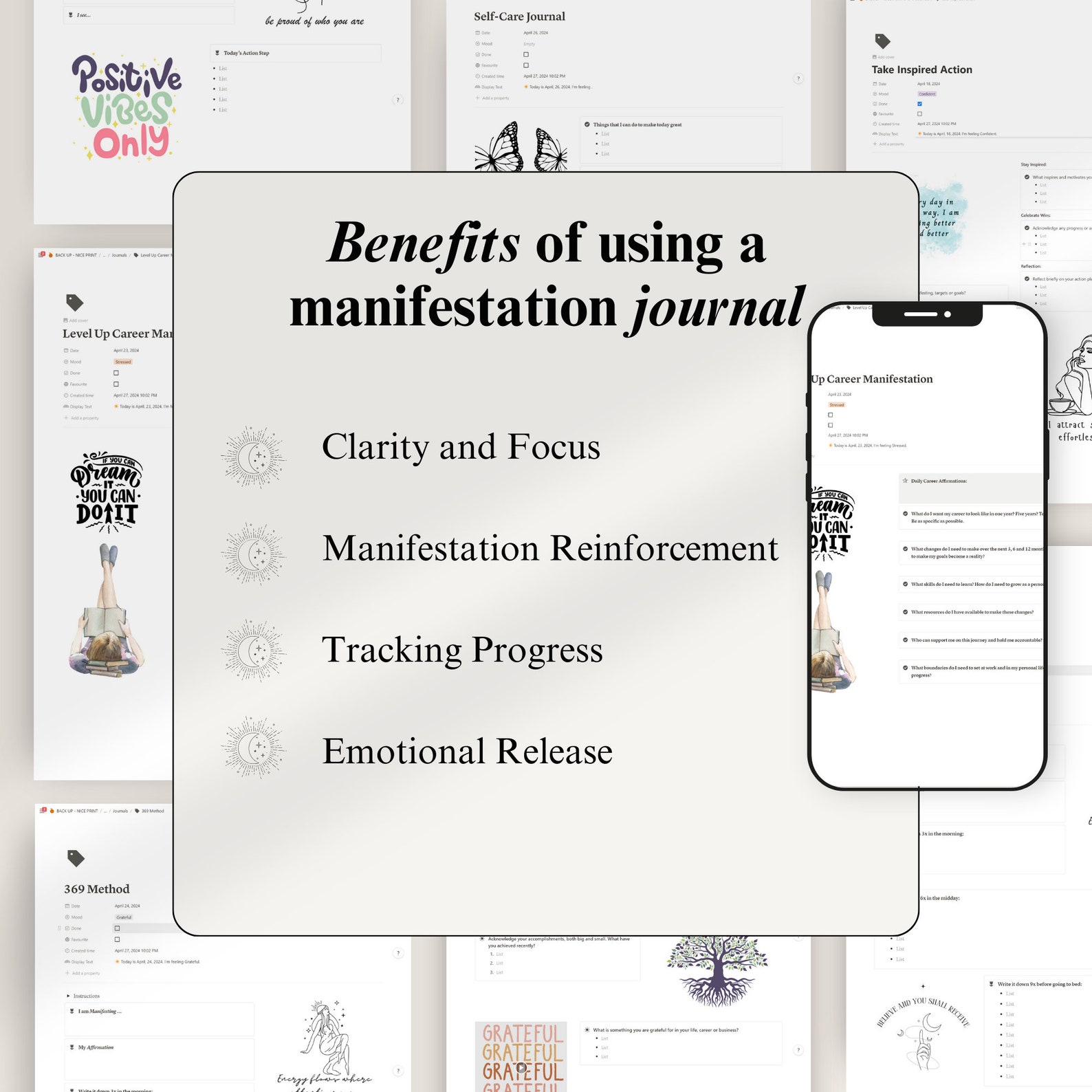Notion Template 369 Manifestation Guided Journal Prompts Notion