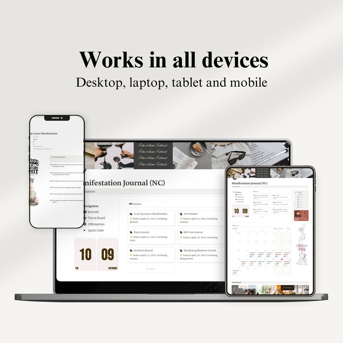 Notion Template 369 Manifestation Guided Journal Prompts Notion