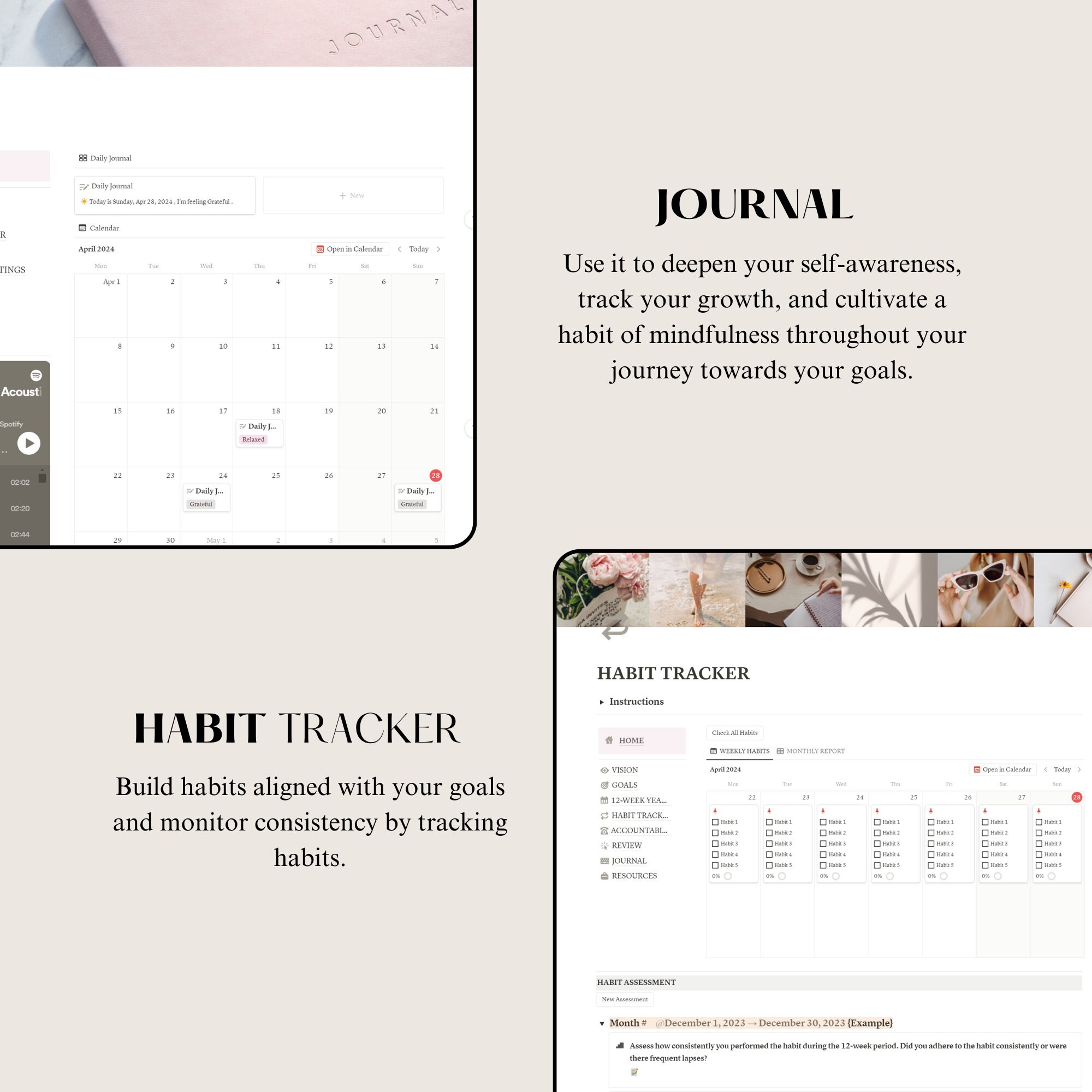 Notion 12 Week Year Planner 90 Day Action Plan Notion Template 12-week ...