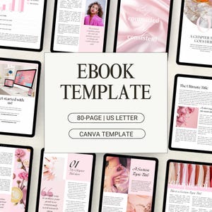 E-boksmall Canva Digital e-bok för affärscoach Arbetsbok Mall för estetisk e-bokskurs Skapare Lead Magnet Mall för rosa tema