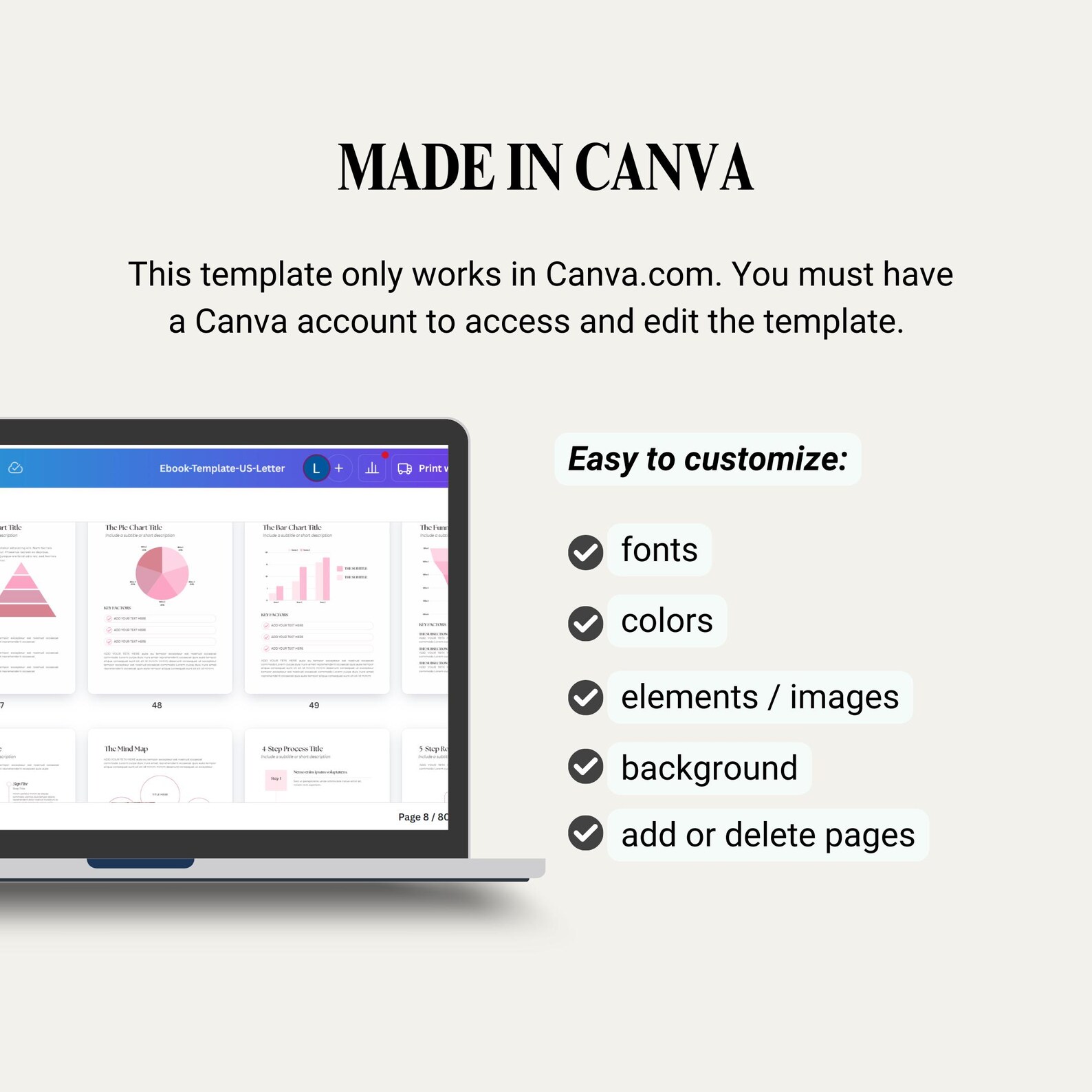 Ebook Template Canva Digital E-book for Business Coach Workbook ...
