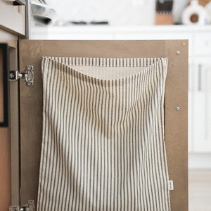 Borsa vintage in cotone naturale fatta a mano * Porta strofinacci e strofinacci riutilizzabile per cucina, lavanderia, bagno * Design semplice