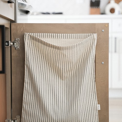Handmade *Original* Rag Bag, Vintage Stripe Cloth Towel Holder