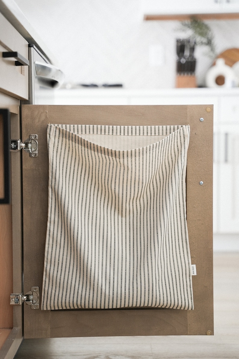 Handmade Natural Cotton Rag Bag for kitchen