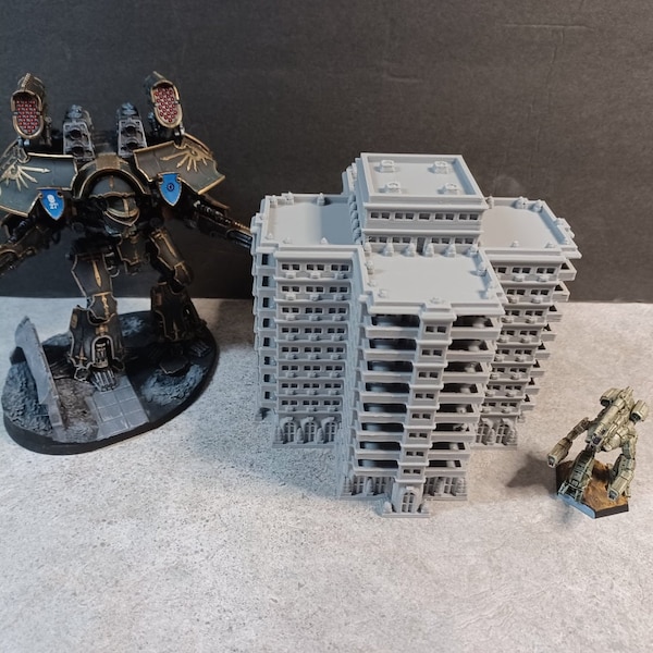 Luxury apartment tower, tabletop war game terrain battletech