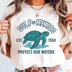 Chemise golfe du Mexique depuis 1550, t-shirt géographie vintage, t-shirt histoire couleurs confort, conception de carte rétro, cadeau côte du golfe