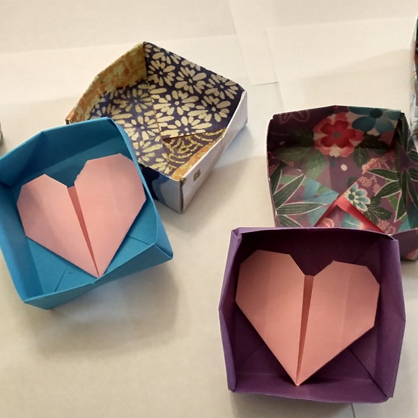 Origami Masu Box with Heart