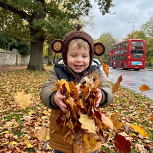 Crochet Monkey Bonnet: Handmade Baby Safari Animal Hat