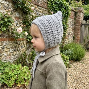 Crochet Pixie Bonnet, Handmade Baby Hat