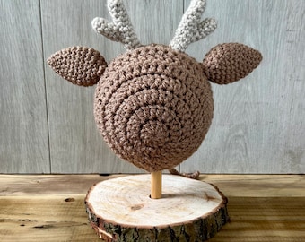 Crochet Deer Bonnet: Handmade Woodland Animal Reindeer Hat - Etsy
