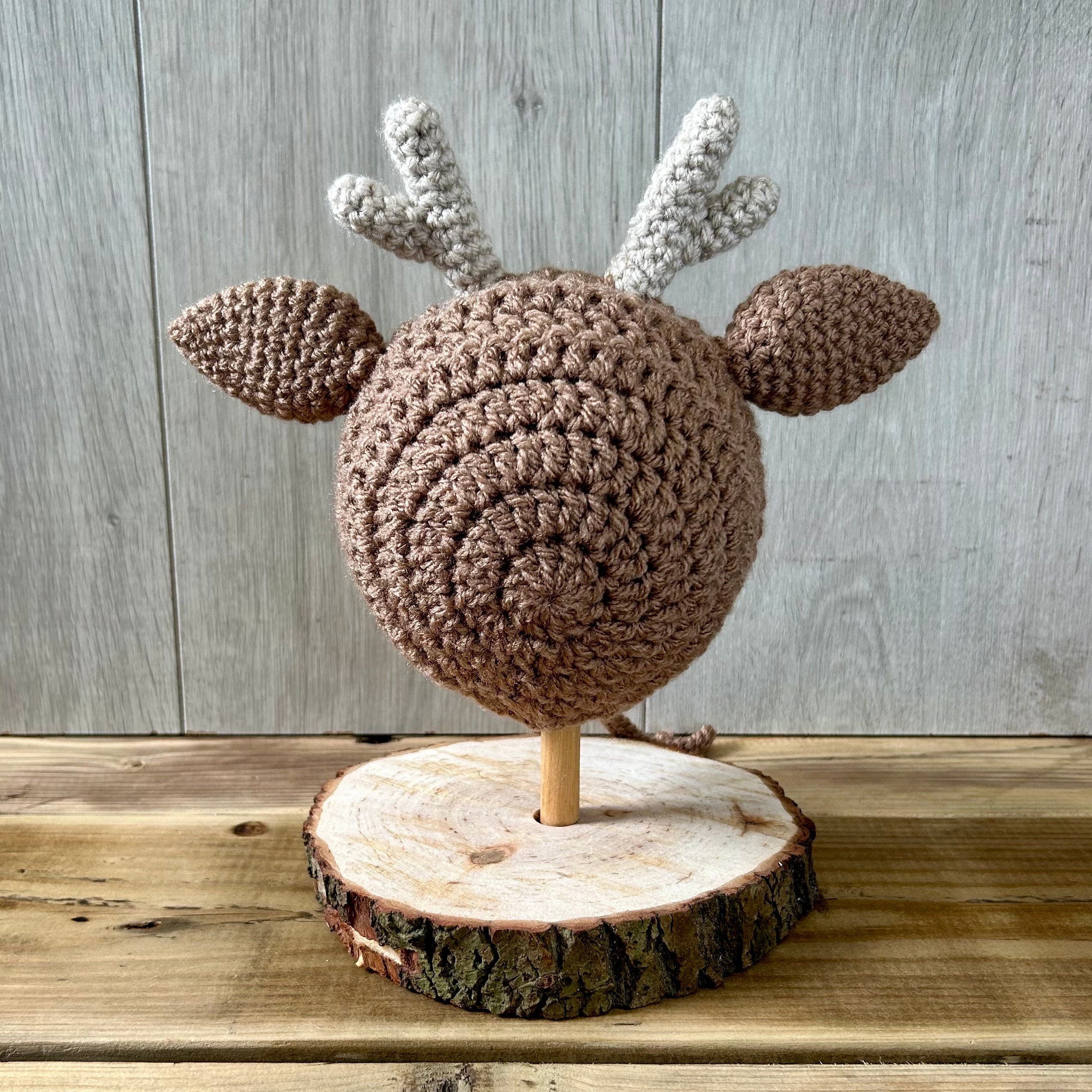 Crochet Deer Bonnet: Handmade Woodland Animal Reindeer Hat - Etsy