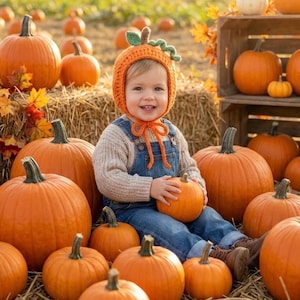 Crochet Pumpkin Bonnet: Handmade Baby Halloween Costume