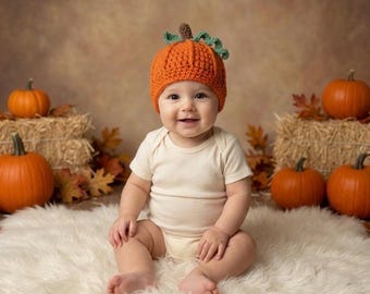 Crochet Pumpkin Hat: Handmade Baby Halloween Costume