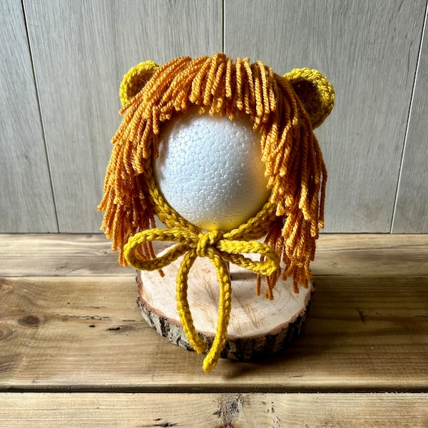 Lion Bonnet, Safari Animal, Lion Hat, Newborn Photography, Cake Smash Outfit, Gift For New Parents, Baby Shower, Crochet, Handmade