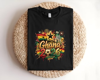 Ghana World Cup 2026 T-Shirt | Patriotic Soccer Fan Apparel | Black Stars Football Jersey Style Shirt | Match Day Gift Tee
