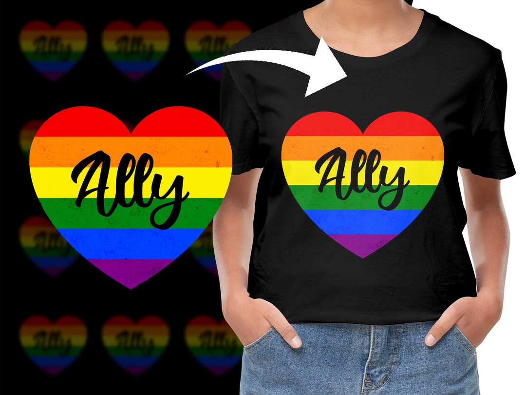 Ally LGBT Pride PNG Digital Download LGBTQ Support Clipart Ally Rainbow ...