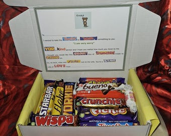 Apology sweet treat box | Sorry gift box| Sweet treats for apology | Apology chocolates/gifts | Forgiveness treat box | Personalised gifts
