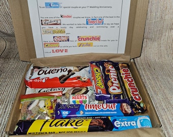 Happy 1st Wedding Anniversary Gifts | Wedding Anniversary Treat Box | Gifts for couples | Sweet treat box | Anniversary gifts |