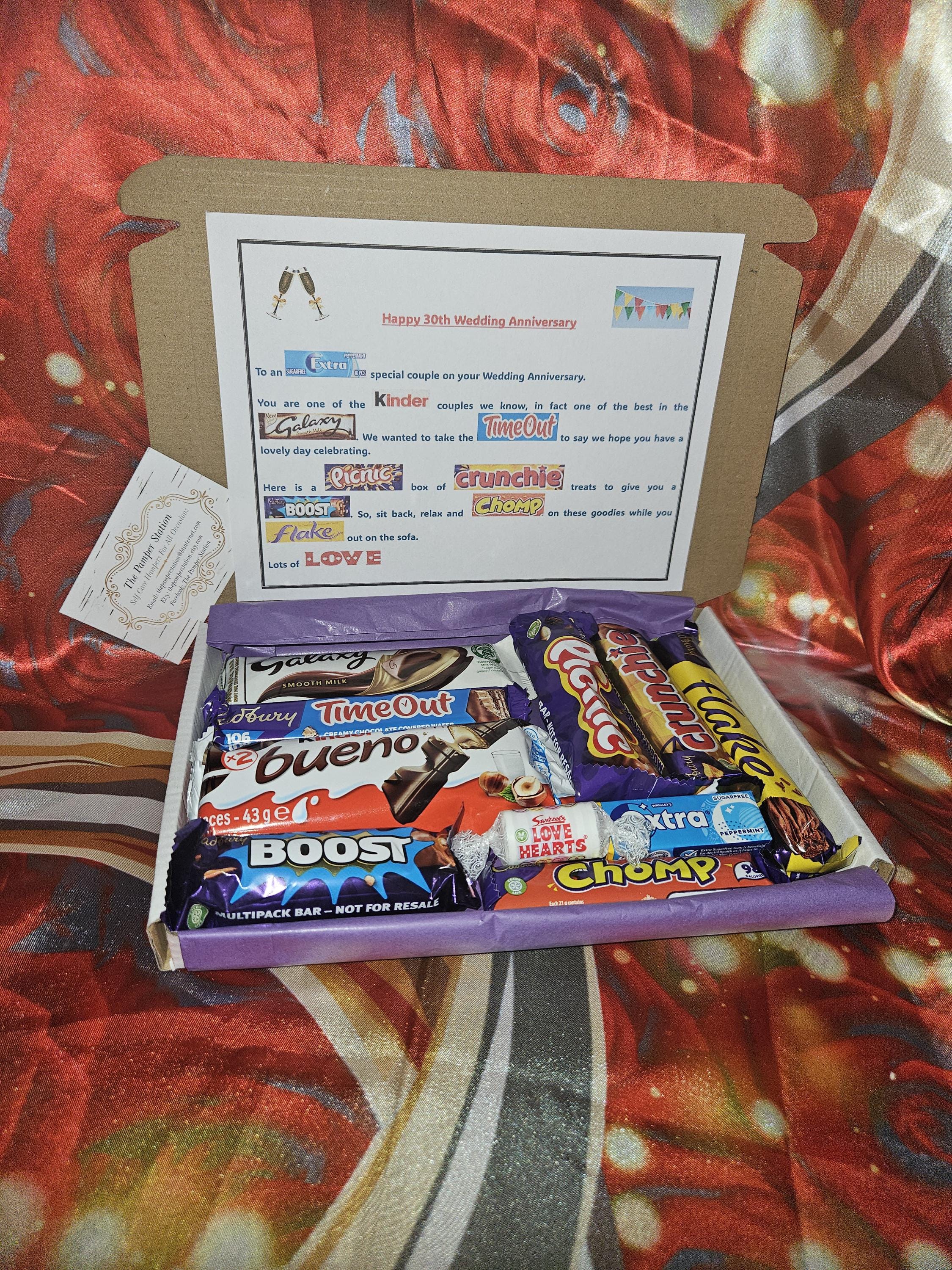 30th Wedding Anniversary Sweet Treat Box, Pearl Anniversary Gift