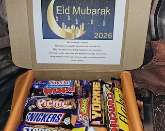 Eid Mubarak Halal Sweet Treat Box: Muslim Celebration Gift
