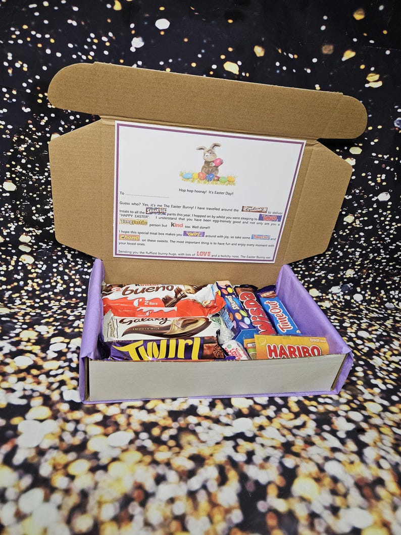 Personalised Easter Sweet Treat Box for Children | Easter Hamper ...