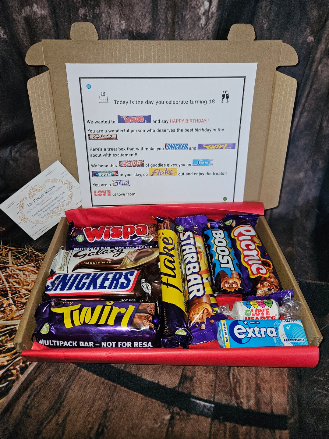18th Birthday Gift Hamper | Sweet 18 Treat Box | Birthday Sweet Hamper ...